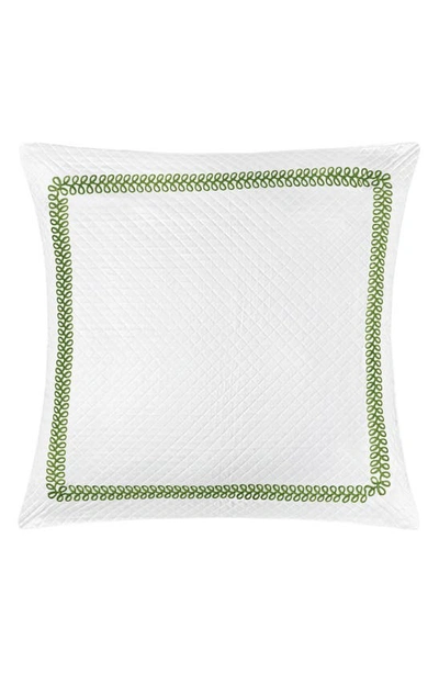 Matouk Astor Braid Matelassé Pillow Sham In Grass