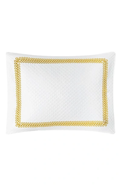 Matouk Astor Braid Matelassé Pillow Sham In Lemon