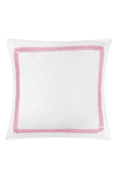 Matouk Astor Braid Matelassé Pillow Sham In Peony