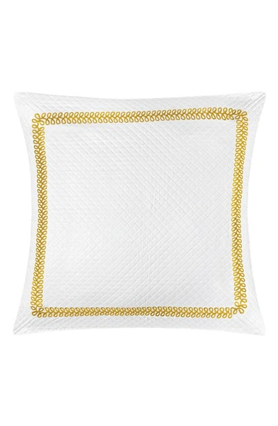 Matouk Astor Braid Matelassé Pillow Sham In Lemon