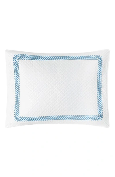 Matouk Astor Braid Matelassé Pillow Sham In Sky