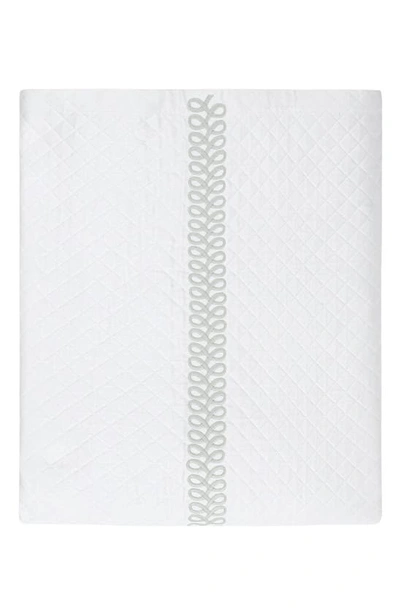 Matouk Astor Braid Matelassé Coverlet In Silver