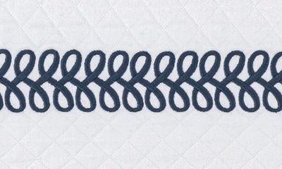 Matouk Astor Braid Matelassé Coverlet In Indigo