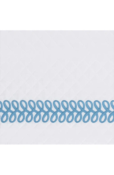 Matouk Astor Braid Matelassé Coverlet In Sky