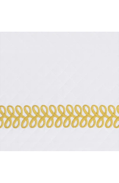 Matouk Astor Braid Matelassé Coverlet In Lemon