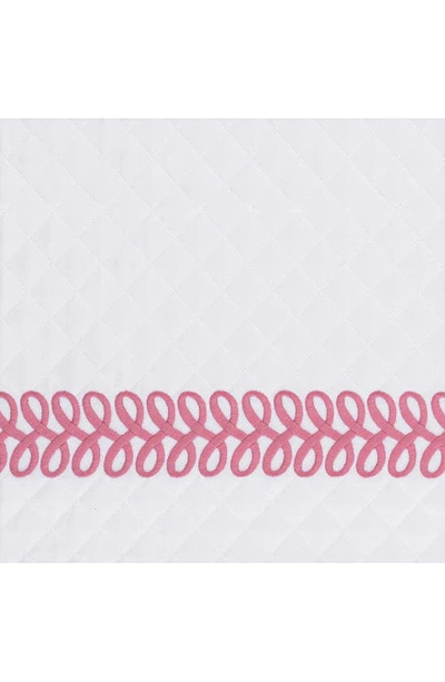 Matouk Astor Braid Matelassé Coverlet In Peony