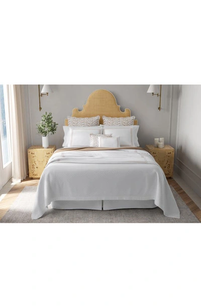 Shop Matouk Astor Braid Matelassé Coverlet In Lemon