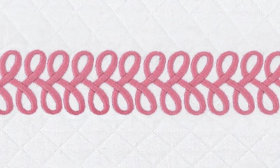 Matouk Astor Braid Matelassé Coverlet In Peony