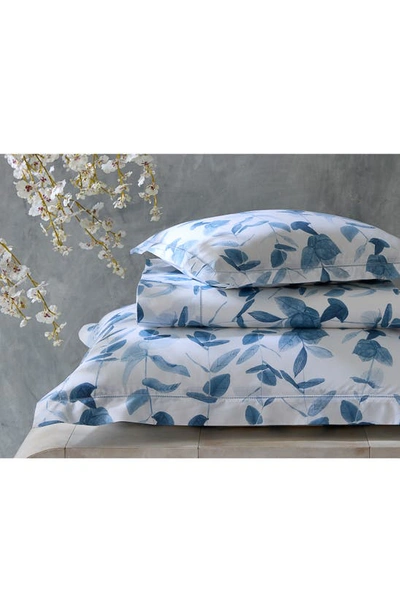 Matouk Antonia Egyptian Cotton Duvet Cover In Hazy Blue