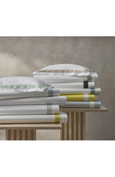 Shop Matouk Ambrose Set Of 2 600 Thread Count Egyptian Cotton Pillowcases In Pool/ Bone