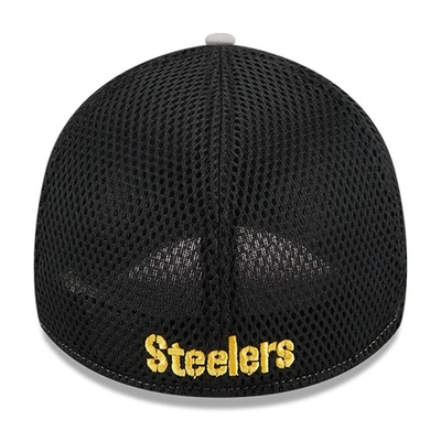 Shop New Era Gray Pittsburgh Steelers  Pipe 39thirty Flex Hat