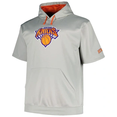 Shop Fanatics Branded Silver New York Knicks Big & Tall Logo Pullover Hoodie