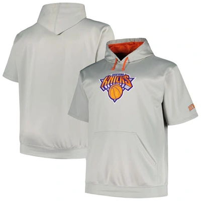 Shop Fanatics Branded Silver New York Knicks Big & Tall Logo Pullover Hoodie