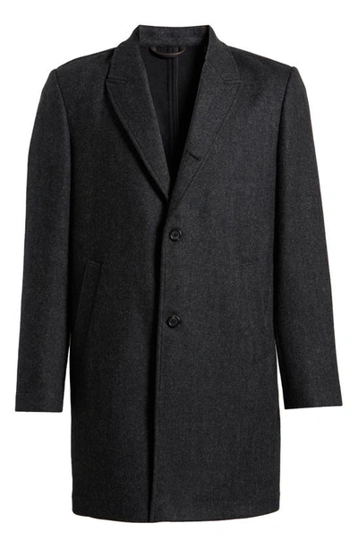 Shop Billy Reid Wool Blend Herringbone Tweed Coat In Charcoal