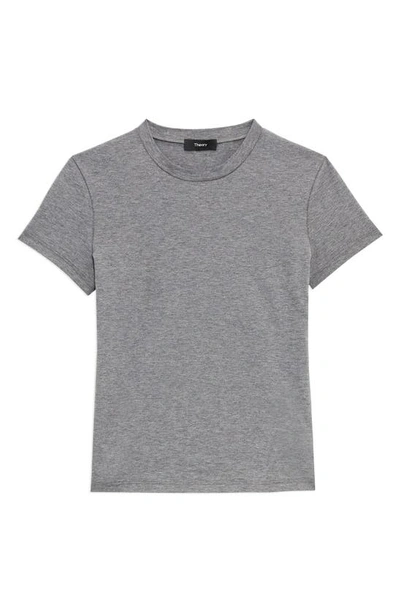 Shop Theory Tiny Apex Organic Pima Cotton T-shirt In Melange Grey
