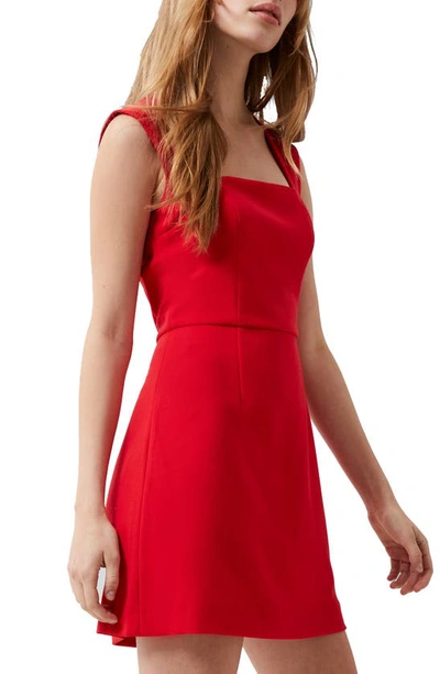 Shop French Connection Ruth Whisper A-line Dress In Royal Scarlet