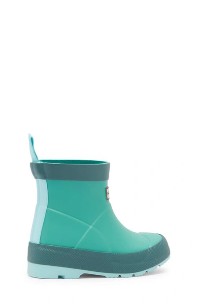 Shop Hunter Kids' Play Waterproof Rain Boot In Thrum Green/ Teal Tempo