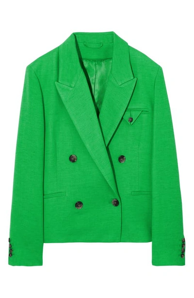 Shop Cos Double Breasted Blazer In Green