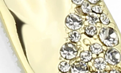 Shop Covet 14k Gold Plate Pavé Crystal Teardrop Earrings