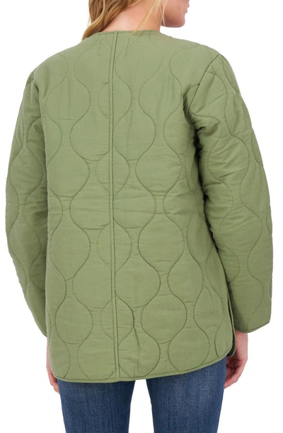 Shop Lucky Brand Quilted Jacket In Olivine