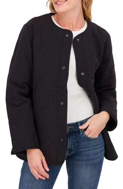 Shop Lucky Brand Quilted Jacket In Lucky Black