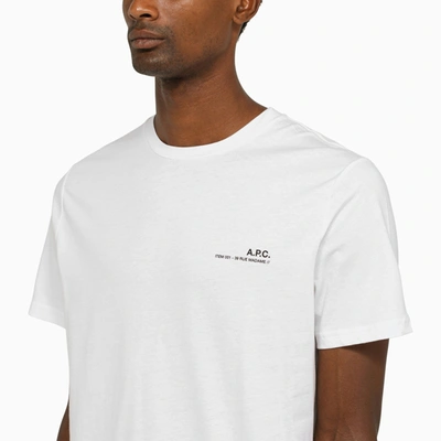 Shop Apc A.p.c. White Logoed T Shirt