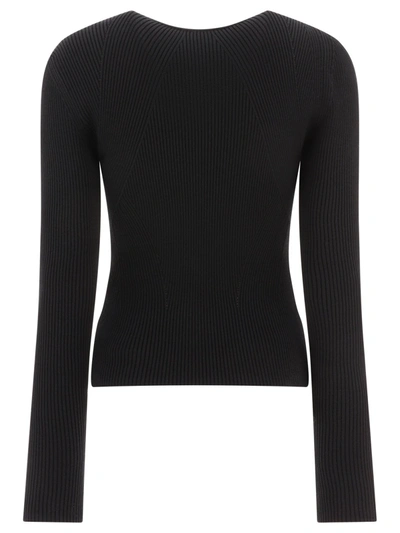 Alexander Mcqueen Alexander Mc Queen Slashed Ribbed Knit Jumper
