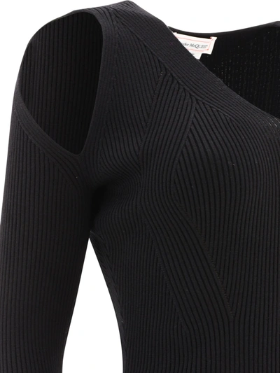 Alexander Mcqueen Alexander Mc Queen Slashed Ribbed Knit Jumper