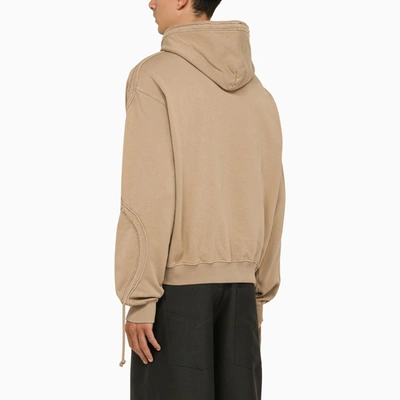 Shop Bluemarble Beige Cotton Hoodie