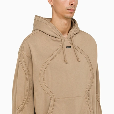 Shop Bluemarble Beige Cotton Hoodie