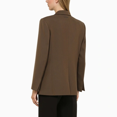 Shop Calvin Klein Brown Double Breasted Jacket