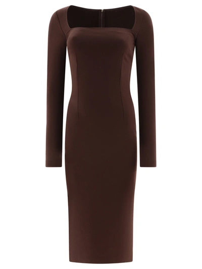 Shop Dolce & Gabbana Jersey Midi Dress