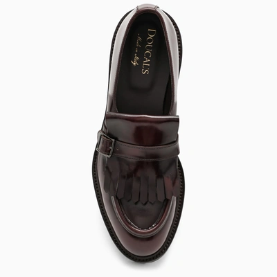 Shop Doucal's Burgundy Leather Loafer