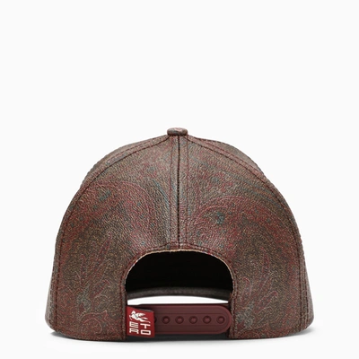 Shop Etro Paisley Hat In Coated Canvas