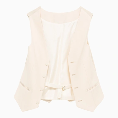 Shop Fendi Single Breasted Vest In Wool
