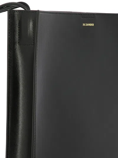 Jil Sander Medium 'tangle' Black Leather Crossbody Bag