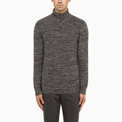 Shop Loro Piana Melange Cashmere Turtleneck Sweater