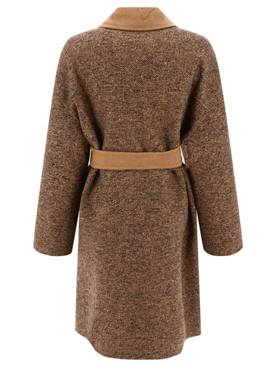 Shop Max Mara Atelier Evelin Reversible Camel And Wool Coat