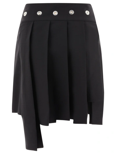 Shop Off-white Off White Pleated Belted Skirt