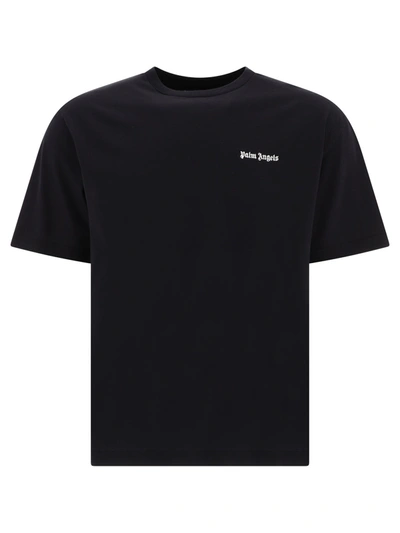 Shop Palm Angels T Shirt With Embroidered Logo
