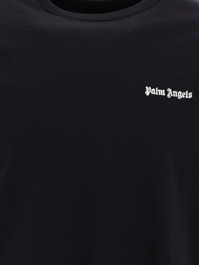 Shop Palm Angels T Shirt With Embroidered Logo