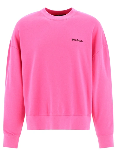 Shop Palm Angels Sweatshirt With Embroidered Logo