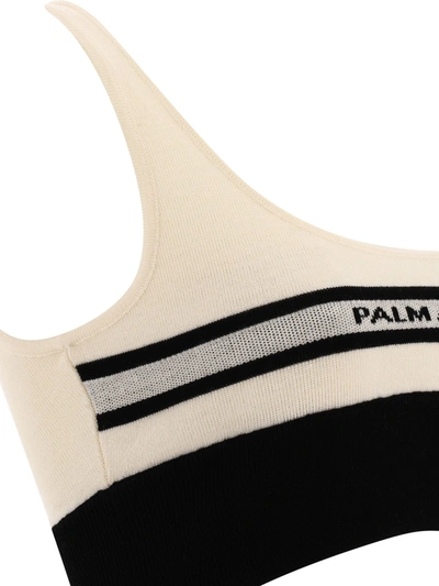 Shop Palm Angels Wool Top With Embroidered Logo