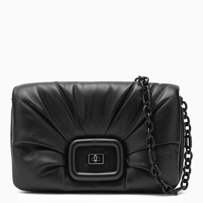 Shop Roger Vivier Black Leather Shoulder Bag
