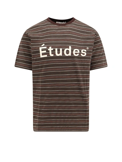 Shop Etudes Studio Biologic Cotton T-shirt With Striped Motif