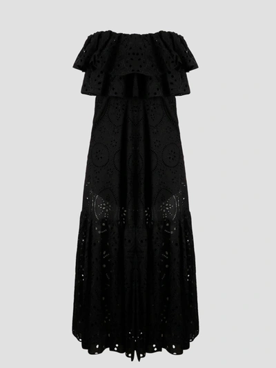Shop Charo Ruiz Isabella Long Dress In Black