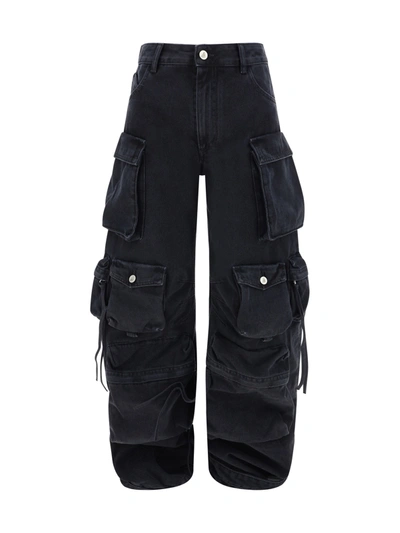 Shop Attico Pantaloni Cargo Fern In Black