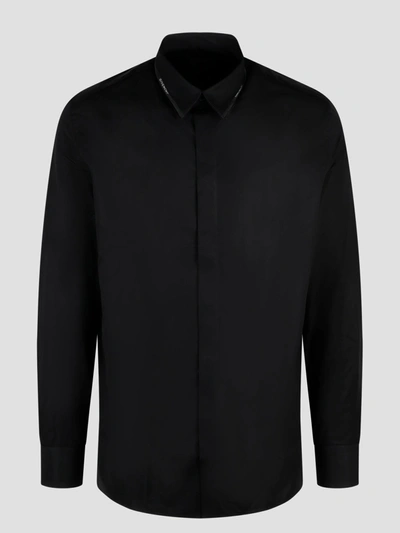 Shop Givenchy Poplin Shirt In Black