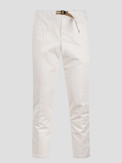 Shop White Sand Cotton Twill Pants In White