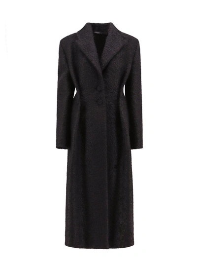 Shop Givenchy Constructed Wool And Mohair Long Coat